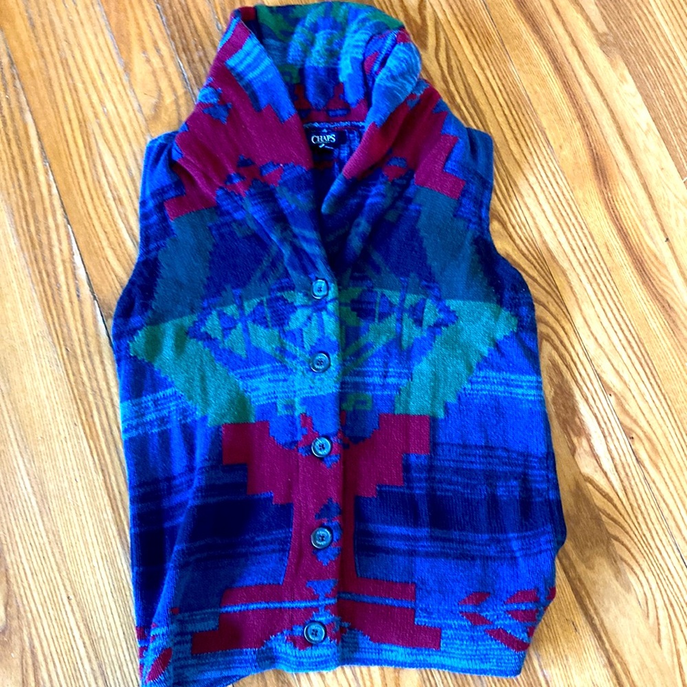 Chaps Aztec vest size Medium
